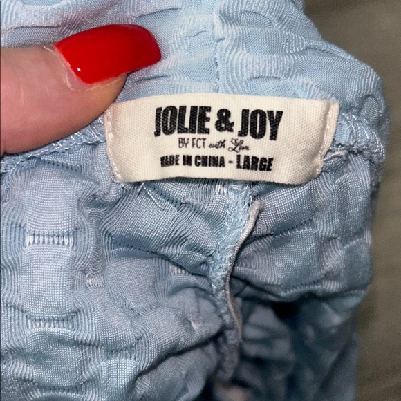 Light blue crop sweatshirt/shorts set - Picture 8 of 8